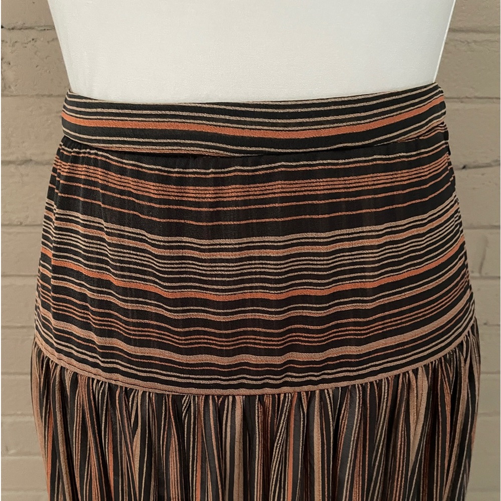 Vintage Rodier Paris stripe high waist skirt XS - Picture 2 of 13